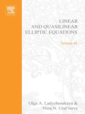 cover image of Linear and Quasilinear Elliptic Equations